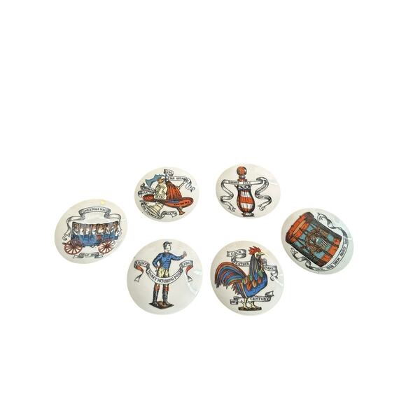 Lipper & Mann Small Americana Plates Lot Of 6 - Picture 2 of 2